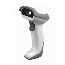 Сканер ШК (ручной, лазерный, белый, USB, подставка) Mindeo MD 2230AT+
